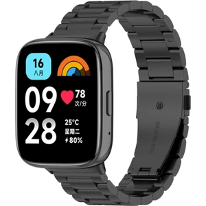 Xiaomi Redmi Watch 3 Active Uyumlu Metal Kordon Paslanmaz Çelik Baklalı Çelik Kordon