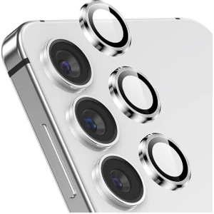 Samsung Galaxy S24 Plus Uyumlu Uygulama Aparatlı 3 Parça Kamera Lens Koruyucu Cam Kamera Koruma