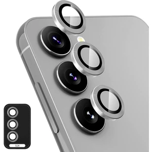 Samsung Galaxy S24 Uyumlu Uygulama Aparatlı 3 Parça Kamera Lens Koruyucu Cam