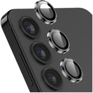 Samsung Galaxy S24 Plus Uyumlu Uygulama Aparatlı 3 Parça Kamera Lens Koruyucu Cam Kamera Koruma