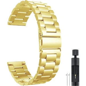 Huawei Gt4 41MM Kordon Paslanmaz Çelik Stainless Steel Baklalı Ayarlanabilir Akıllı Saat Kordonu ve Ayarlama Aparatı