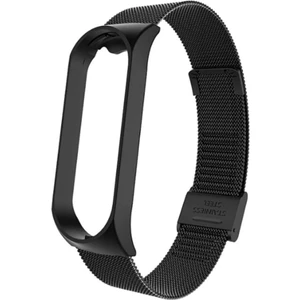 Xiaomi Mi Band 4 Uyumlu Paslanmaz Kasa Klipsli Metal Hasır Kordon Kayış Bileklik