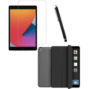 Apple iPad 7. 8. ve 9. Nesil 10.2" inç Kılıf + Ekran Koruyucu + Kalem 360 Derece Tam Koruma Ön ve Arka Smart Akıllı Uyku Modlu Kapak Tablet Kılıfı