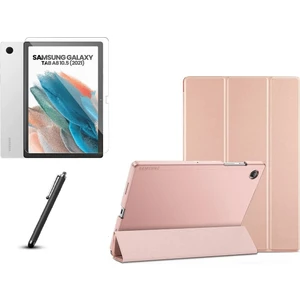 Samsung Galaxy Tab A8 10.5 SM-X200 Smart Kapak Standlı Katlanabilir Kılıf + Ekran Koruyucu + Kalem