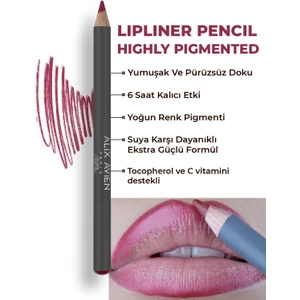 Uzun Süre Kalıcı Dağılma Yapmayan Nemlendirici Dudak Kalemi - Lipliner Pencil 17 Ruby Red