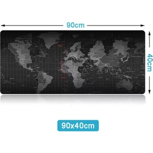 Büyük Boy Xxl Mousepad Dünya Desenli 90X40CM Oyuncu Gamer Gaming Mouse Pad Yüksek Kalite