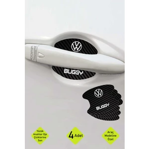 Kocamın Tasarımı Karbon Kaplama Volkswagen Buggy Kapı Çukuru Çizik Önleyici Şık Folyo Koruma Seti Buggy Yazılı
