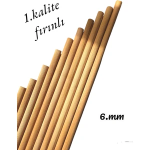 Değerli Hobi Ahşap Kavela Çıta Çubuk Kavela 1 .kalite Yivli 6 mm 20 cm 20 Adet