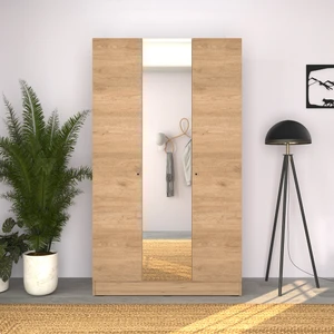 adore mobilya Trendline 3 Kapaklı Aynalı Gardırop-Florida Meşe 120 x 207 x 53  cm