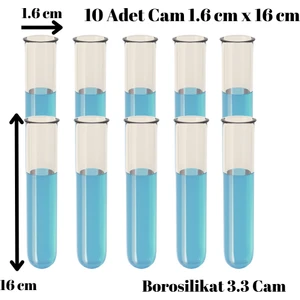 Cam Deney Tüpü 4 ve 10 Adet Setler Laboratuvar Test Tüpü