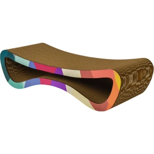 Karton Kedi Tırmalama Modern Desenli Medium 60,5x15,5x24 cm