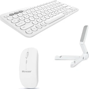 Honor Pad X8A 11 Inch Tablet Için Bluetooth Klavye + Mouse + Tablet Standı - AL4514 Beyaz