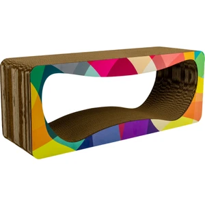 Karton Kedi Tırmalama Modern Desenli XLarge 75x28,5x24 cm
