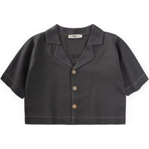 Keten Kalın Taba Dikişli Ceket 2-7 Yaş Antrasit