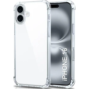 Apple iPhone 16 Kapak Kamera Bölümü Açık Airbag Antishock Köşe Korumalı Şeffaf Silikon Kılıf