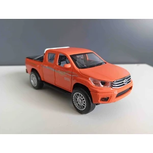 1:36 Ölçek Çek Bırak Metal Araba Toyota Hilux Pick-Up Sesli Işıklı