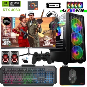 Delux X49 Ryzen 5 8400F 16GB Ddr5 Ram 512GB M.2 Nvme SSD 8gb RTX4060 23.8" 180Hz Masaüstü Oyuncu Bilgisayarı