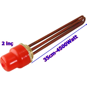 2"inç Bakır Kafalı Kazan Tank Rezistansı Isıtıcısı 4500WATT 4,5kw Termostatlı