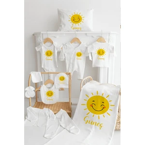 %100 Pamuk 11 Li Isimli Organik Baskılı Hastane Çıkışı