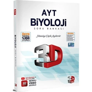 3D Yayınları Ayt Biyoloji Soru Bankası 2025