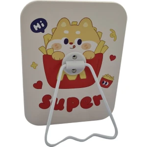 Sevimli Temalı Katlanabilir Makyaj ve Büyük Masa Aynası 16 x 12 Ayaklı Dikdörtgen ve Taşınabilir