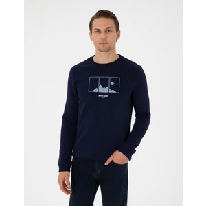 Pierre Cardin Erkek Lacivert Regular Fit Sweatshirt 50290703-VR033