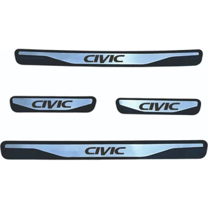 Civic Kapı Eşiği 2016-2021 New Krom Kapı Eşiği 4 Parça Paslanmaz Çelik