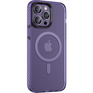 Nova Global Apple iPhone 14 Pro Uyumlu Mat Arka Yüzey Wireless Şarj Özellikli Locik Kapak - Derin Mor