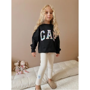 Yiğit Butik Çiçek Baskılı Taytlı Kız Çocuk Takım