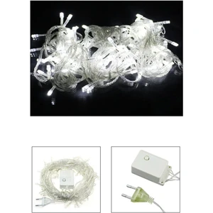 8 Fonksiyonlu 100 Ledli 10 M Fişli LED Dekor Lambası Beyaz Renk Dekoratif Yılbaşı Ağacı Işığı LED