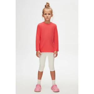 Nar Çiçeği Basic Unisex Çocuk Mevsimlik Sıfır Yaka Uzun Kollu Tişört
