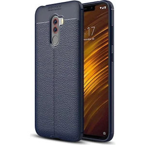 Cepustik Telefon Aksesuarları Xiaomi Pocophone F1 Kılıf Niss Deri Desenli Silikon Kılıf