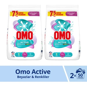 Active Fresh Toz Çamaşır Deterjanı Renkliler 7.5 kg X2
