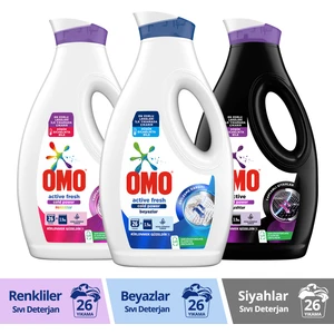 Sıvı Deterjan 1690 Mlx3 Active Fresh Beyazlar + Renkiler + Siyahlar