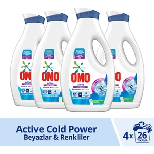 Sıvı Deterjan Active Beyazlar ve Renkliler 1690 ml x4