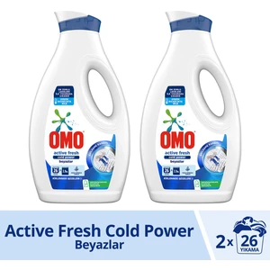 Sıvı Çamaşır Deterjanı Active Fresh Beyazlar Için Leke Çıkarıcı 1690 ml X2