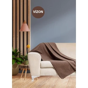 Çift Taraflı Koltukörtüsü Şalı Vizon