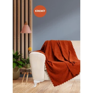Çift Taraflı Koltukörtüsü Şalı Kiremit