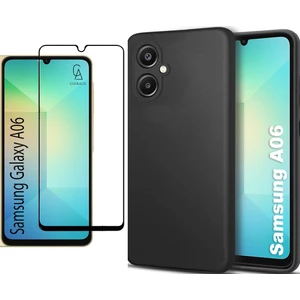 Samsung Galaxy A06 ile Uyumlu Telefon Kılıfı ve Tam Kaplayan Seramik Ekran Koruyucu