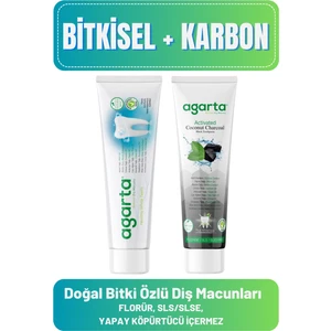 Doğal Diş Macunları(Bitki Özlü 100 ml + Karbon 100 ml)