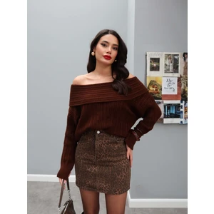 Leo Desenli Mini Gabardin Etek