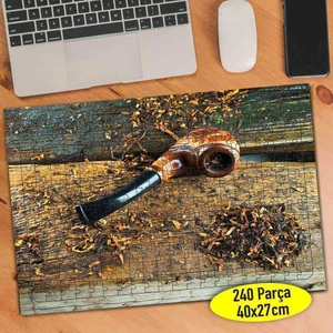 Ahşap Zeminde Pipo ve Tütün 240 Parça Puzzle YAPBOZ-92062803