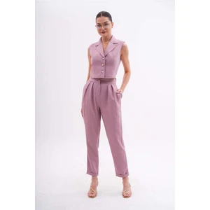 Shine & Fine Ceket Yaka Yelek Pantolon Takım