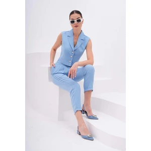 Shine & Fine Ceket Yaka Yelek Pantolon Takım