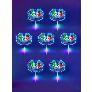 10 Adet Pijamaskeliler Temalı Konuşma Balonu - Doğum Günü Parti ve Eğlenceli Etkinlikler Için