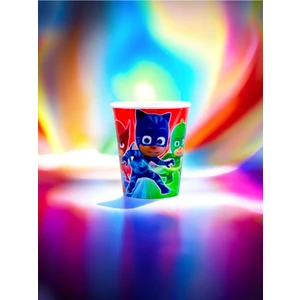 8 Adet Pijamaskeliler Temalı Bardak - Doğum Günü Parti ve Eğlenceli Etkinlikler Için