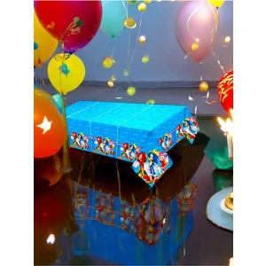 Sonic Temalı Masa Örtüsü - Doğum Günü Parti ve Eğlenceli Etkinlikler Için