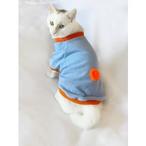 Ponçik Oval Yaka Tişört Kedi Kıyafeti Kedi Elbisesi