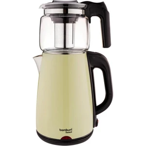 Teatech - Cam Demlikli Çay Makinesi Mint Yeşili