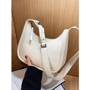 Kadın Krem Yumuşak Deri El Kol ve Omuz Çantası